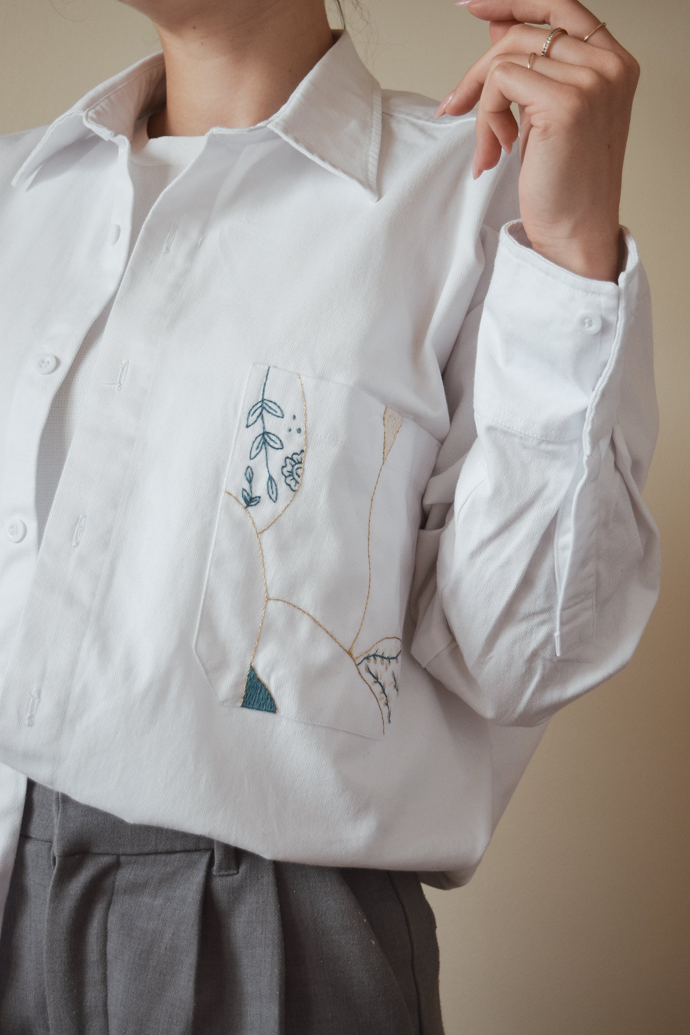 Camicia Kintsugi Turchese