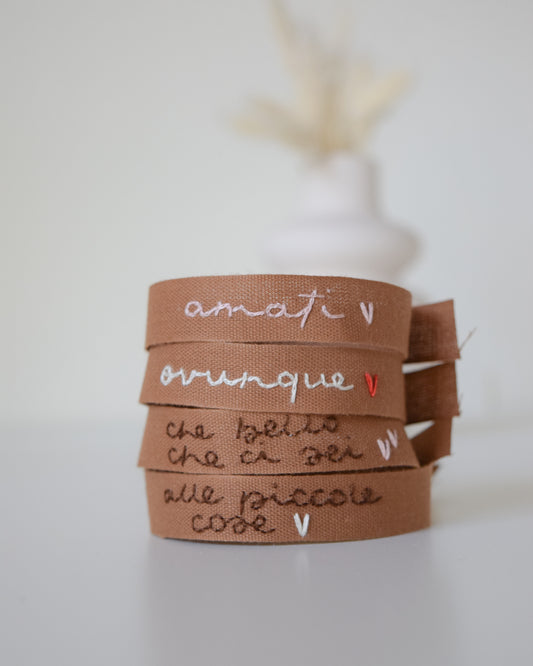 Braccialetti con dedica (caramello)